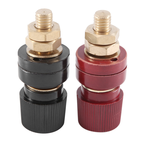 2Pcs Terminal Binding Post, 555 Type Brass Pillar Terminal Block 200A 2