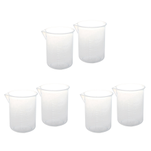 2Stueck 50ml Labor plastik wasser Fluessigkeit messbecher Transparent