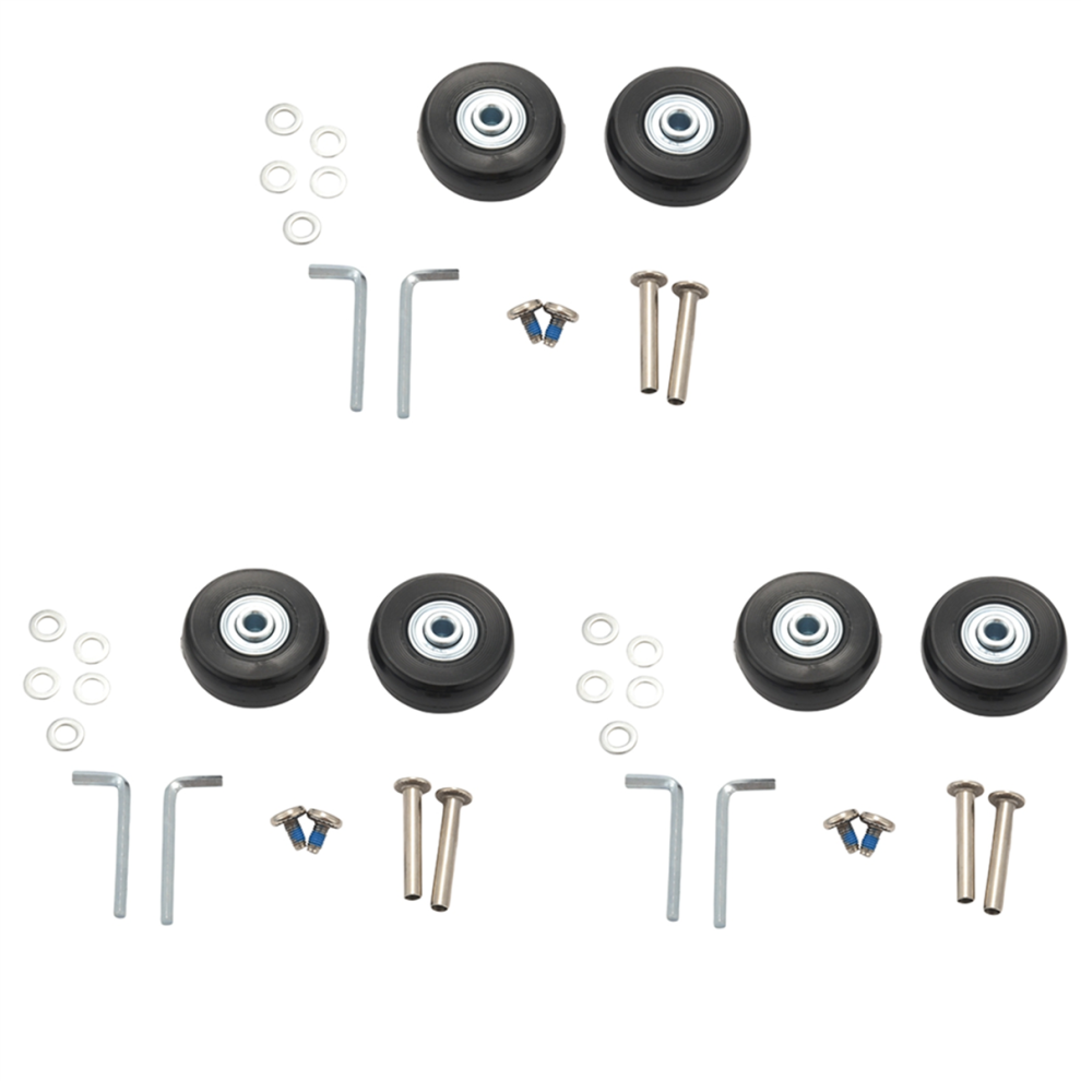 2set 45x19mm Luggage Suitcase/Inline Outdoor Replacement Wheels Black-image-OPC-PJ2XFVB-NEW