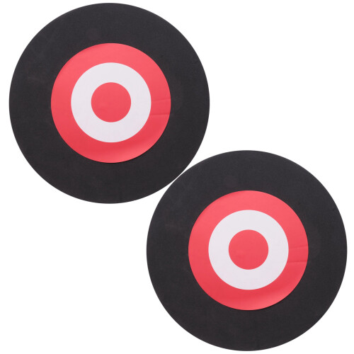 2X 25x3Cm Archery Eva Foam Target Bow Moving Practice Black+Red