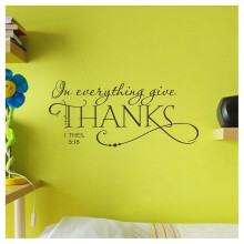 2X I THES en 5:18 Biblia Acción de Gracias Cita Arte Vinilo Etiqueta de la Pared Calcomanías Decoración para el Hogar