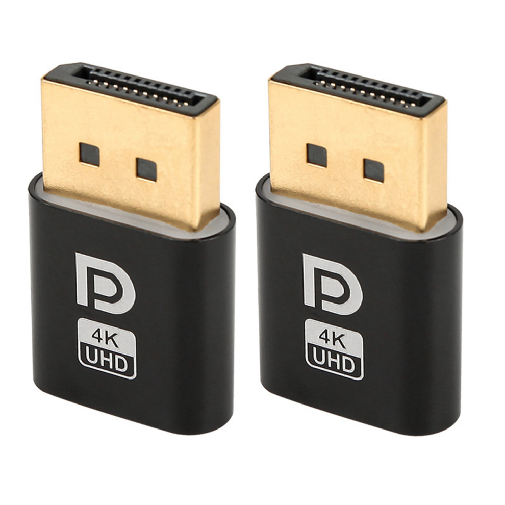 2X 4K Displayport Dummy Plug Adapter Edid Headless Ghost Emulator 4713239253043