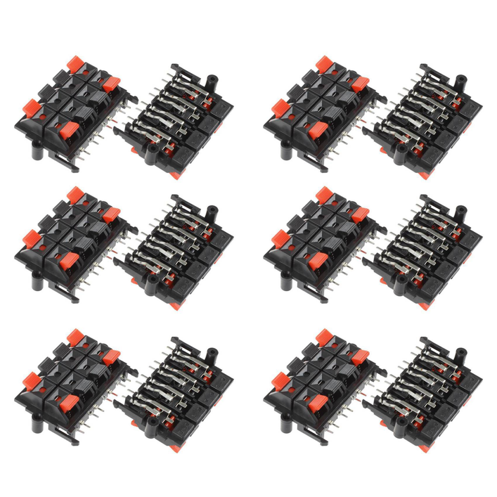 2X 64X40x20mm 8 Positions Push In Jack Spring Load Speaker Terminals 4713239254224