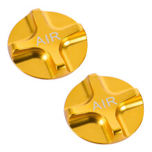 2X Bike Air Valve Caps Bike Suspension Bicycle Front Fork Parts Gold