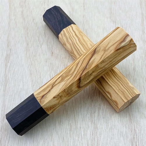 2X Chef Knife Handle Wood Handle Octagonal Handle Crafts Manual