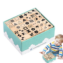 Geometry Animal Stamping Printing Toy Kit, Set of 42 Scrapbook Supplies