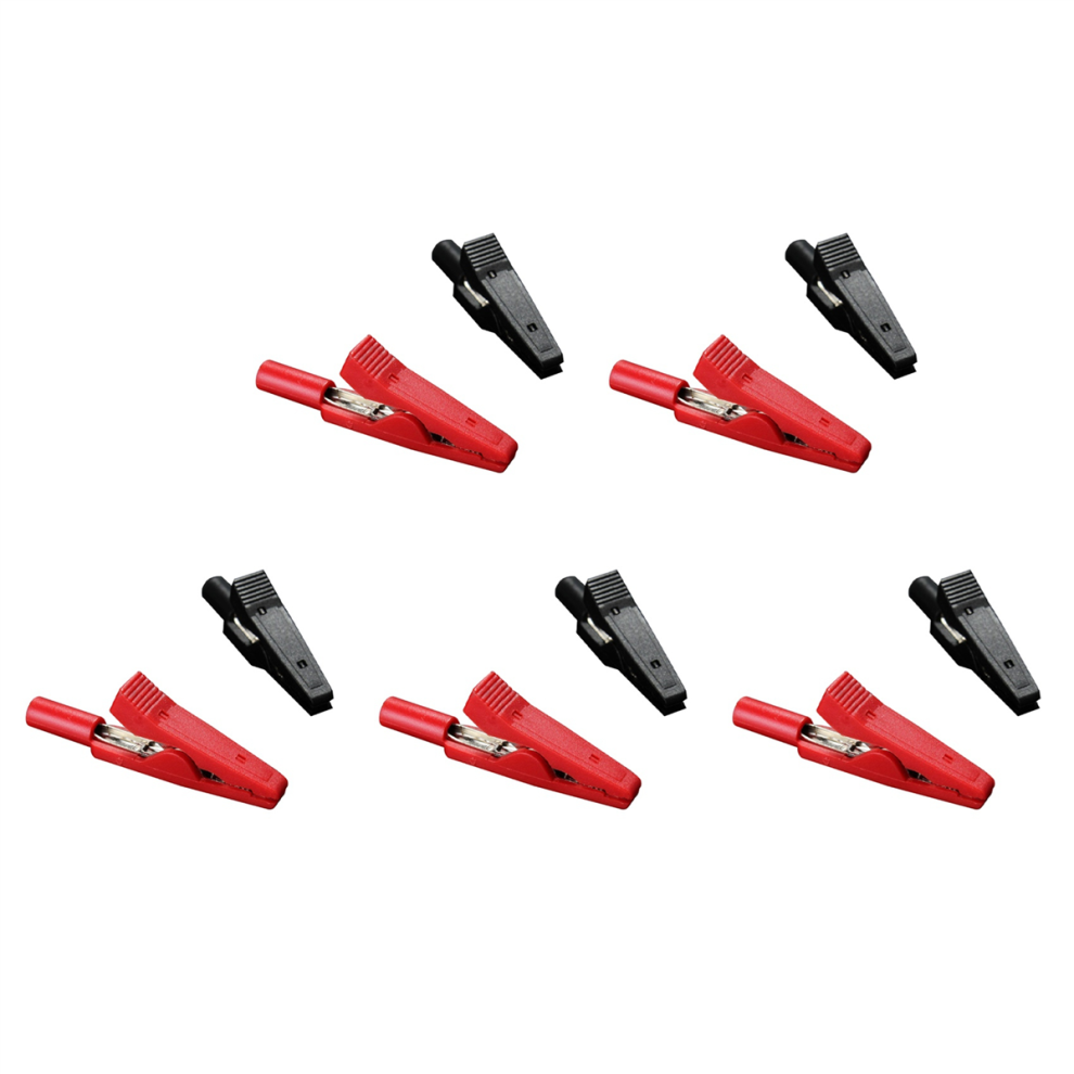 2X Insulated Alligator Clip Connector Clamp Testing Probe Red+Black 4713239288724