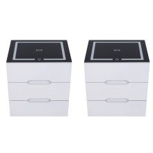 2X Nightstands Wireless Charging Station and LED Lights