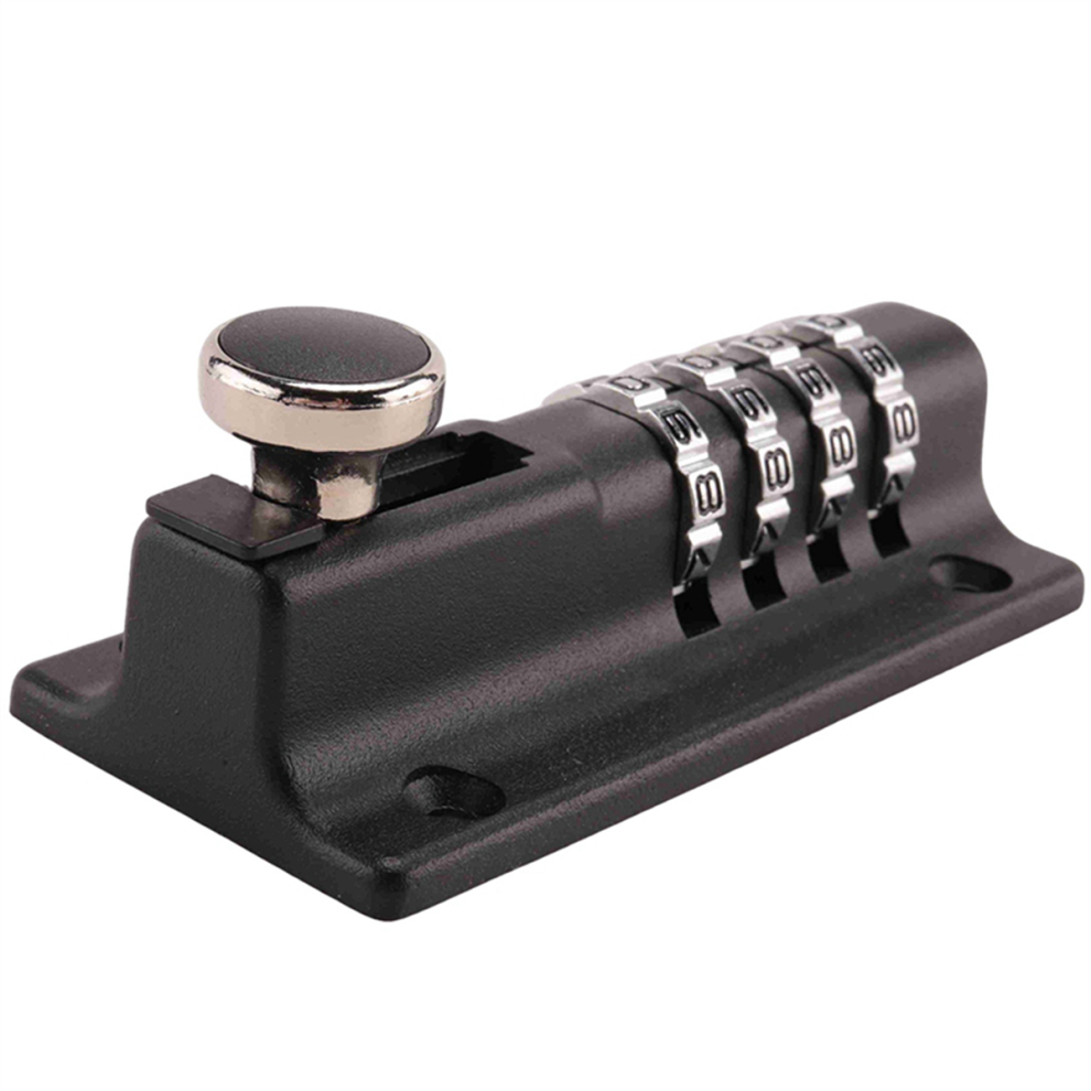 2X Password Lock Black Bolt Metal Door Latch Anti-Theft Safety 4713239293544