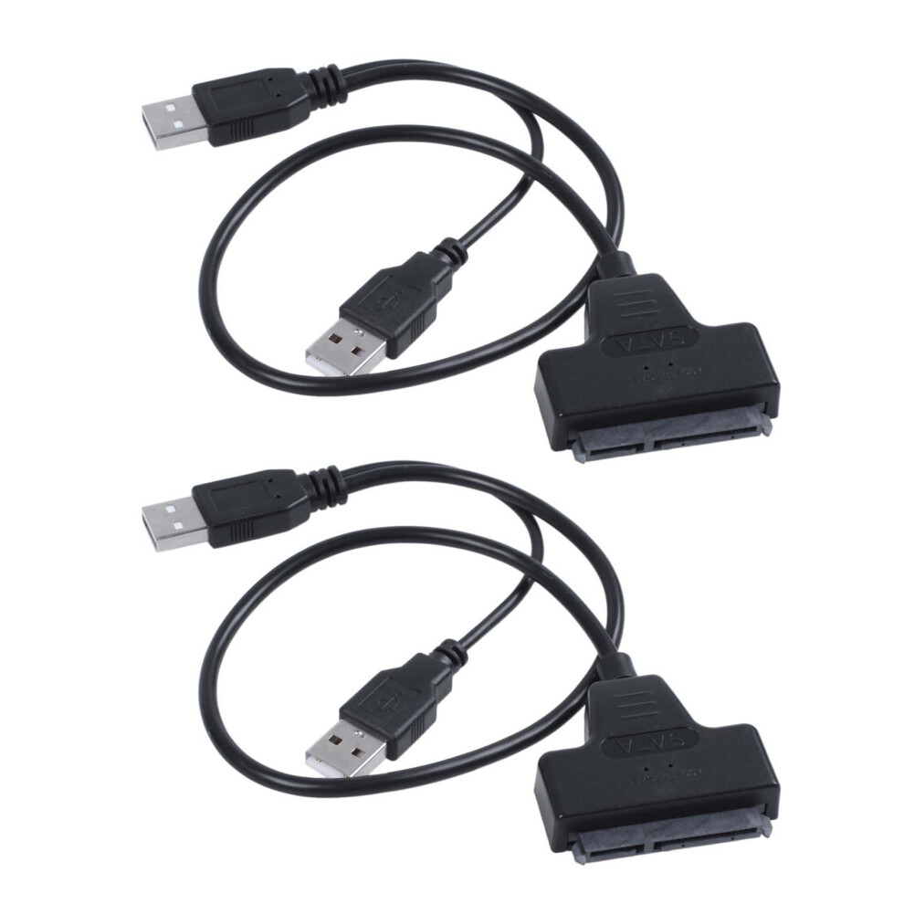 2X Usb2.0 To Sata Adapter Cable 48Cm For 2.5 Inch External Ssd Hdd 4713239281039