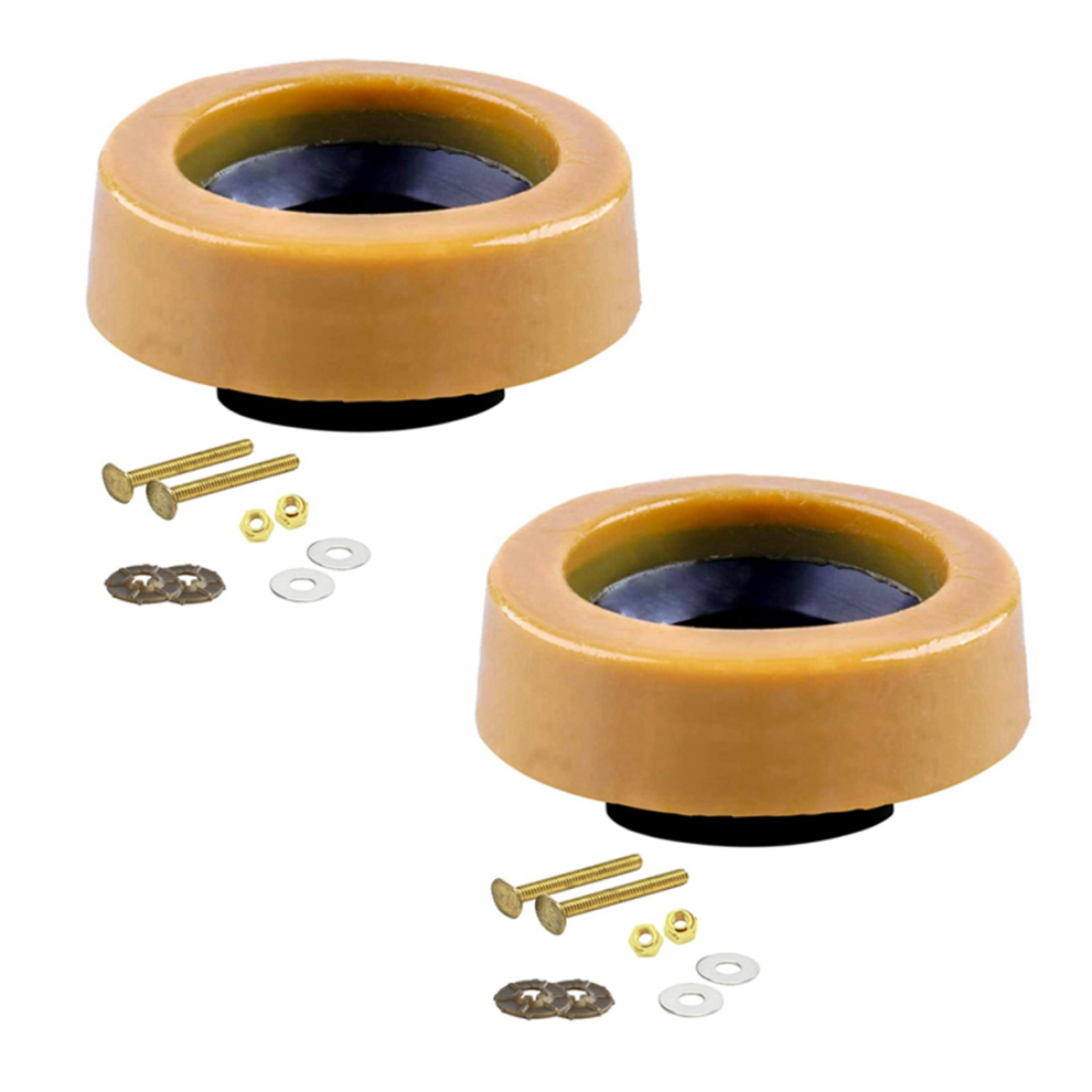 2X Toilet Wax Ring Kit For Outlet Install With Flange And Bolts 4713239279647