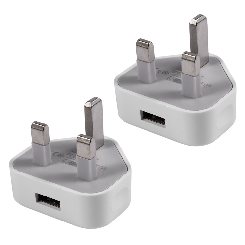 2X Universal Usb Uk Plug 3 Pin Wall Charger Adapter(1 Port) 4713239280629