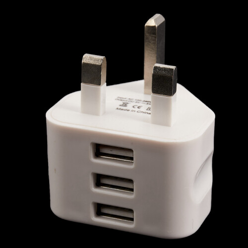 2X Universal USB UK Plug 3 Pin Wall Charger Adapter(3 port) 1