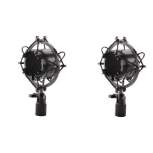 2X Universal 3KG Bearable Load Mic Shock Mount Clip Holder Black