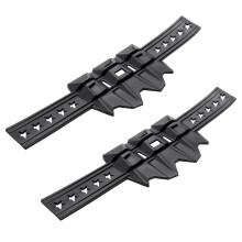 2X Universal Motorcycle Exhaust Muffler Drop Protection Guard Black