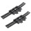 2X Universal Motorcycle Exhaust Muffler Drop Protection Guard Black 1