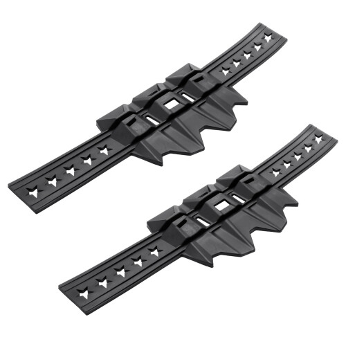 2X Universal Motorcycle Exhaust Muffler Drop Protection Guard Black