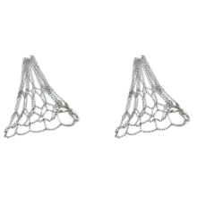 2X Sport Iron Chain Basketball Net Outdoor 12 Loops Standard,Silver