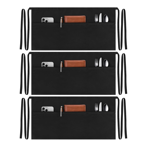 Tabliers de serveur (lot de 3) avec 3 poches