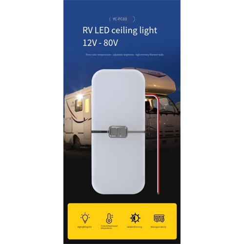 Luzes de acampamento TEM de 3 cores com 204 LEDs para trailers e motorhomes. 1