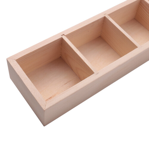 2X Wooden Box Plant Flower Pot 5 Grid 1