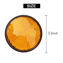 2x2" Round Orange Reflector Universal For Motorcycle ATV Dirt Bike