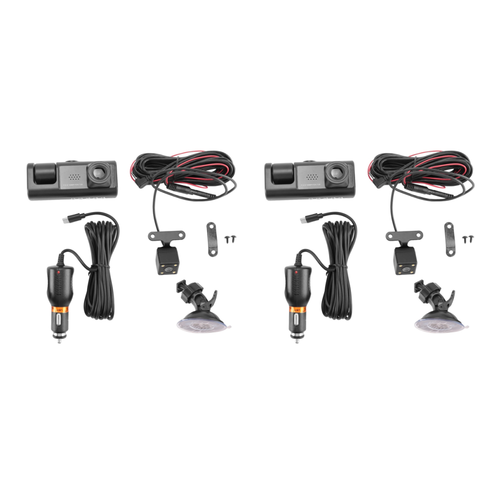 3 Camera Lens Car Dvr 3-Channel Dash Cam Hd 1080P Recorder 4713239283576
