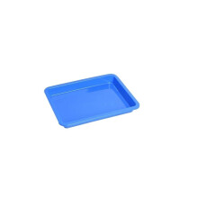 Square Plastic Tray, Bright Color, Cutlery Tray, Flat Tray (Blue28cm)