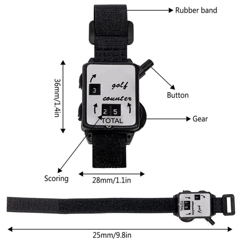 3 Pcs Golf Score Counter, with Reset Golf Count Scorer 2