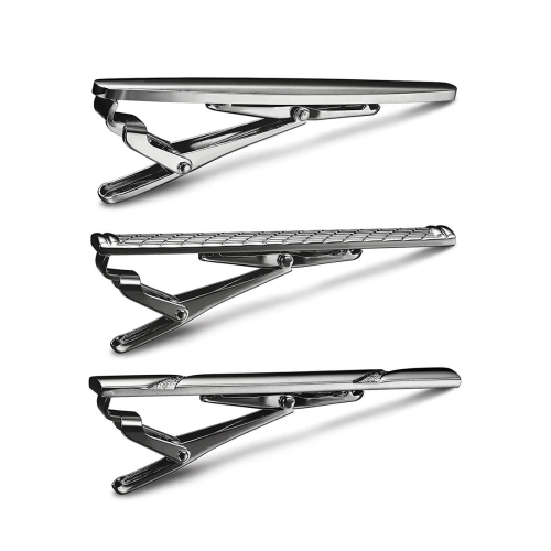 3 Pcs Tie Clips for Men Tie Bar Clip Set for Regular Ties Wedding 2