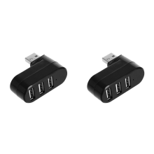 3 Port Hub USB Port USB 2.0 90-180 Degree Rotatable for Laptop PC