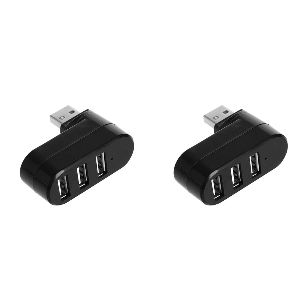3 Port Hub USB Port USB 2.0 90-180 Degree Rotatable for Laptop PC