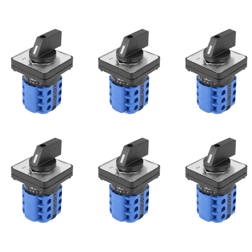 3 Positions On-Off-On Changeover Control Rotary Cam Switch 20A 4713239209002