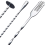3 Pcs Extra Long Stainless Steel Mixing Spoons Spiral Pattern Bar 6