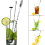 3 Pcs Extra Long Stainless Steel Mixing Spoons Spiral Pattern Bar 5