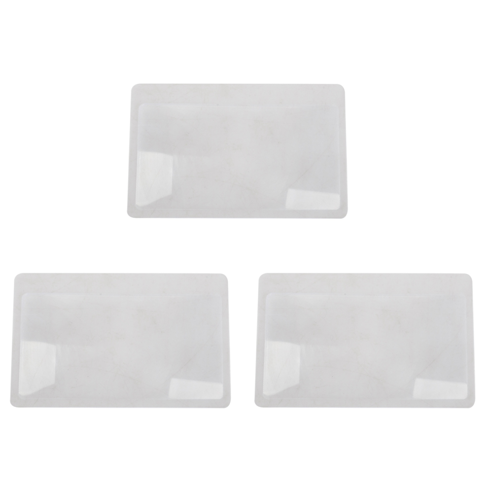 3 X Magnifier Fresnel Pocket Credit Card Size Transparent glass