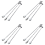 3 Pcs Extra Long Stainless Steel Mixing Spoons Spiral Pattern Bar 1