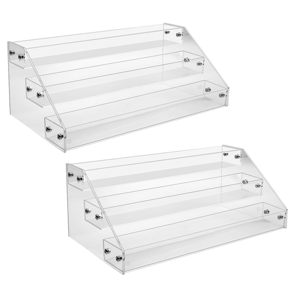 3 Tier Clear Acrylic Cd Holder Cascading Cd Storage Rack 4713239209651