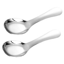 Stylish Versatile Usable Soup Spoons  Made Of Stainless Steel For Daily Meals And Parties