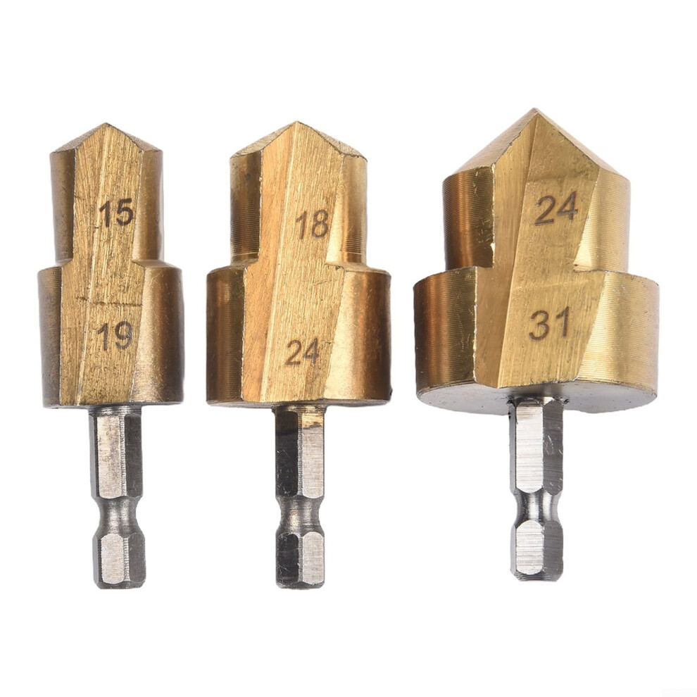 Step Drill, Hex Shank, Drill Set, Water Pipe Expansion Punch For Plumbers, Reamer, Repair Tool (A) 6276012013985