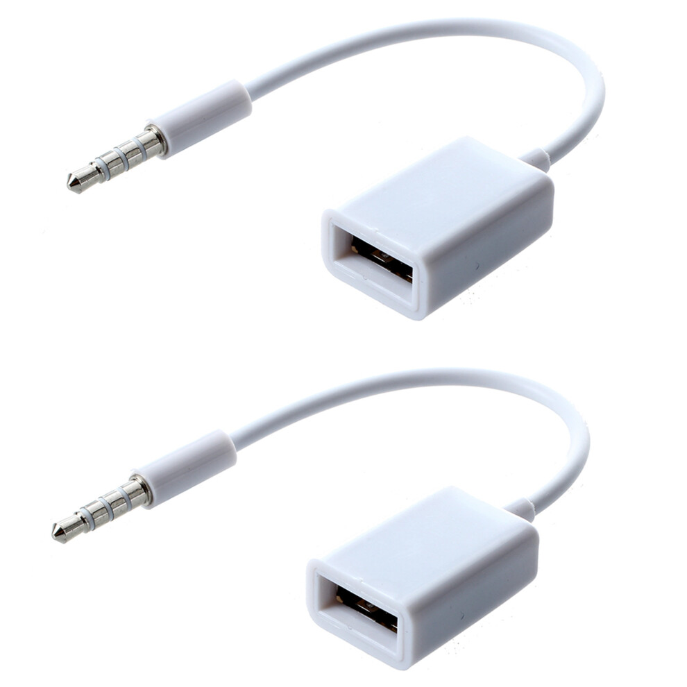 3.5Mm Male Aux Audio Plug Jack To Usb 2.0 Female Converter Cable Cord 4713239212729