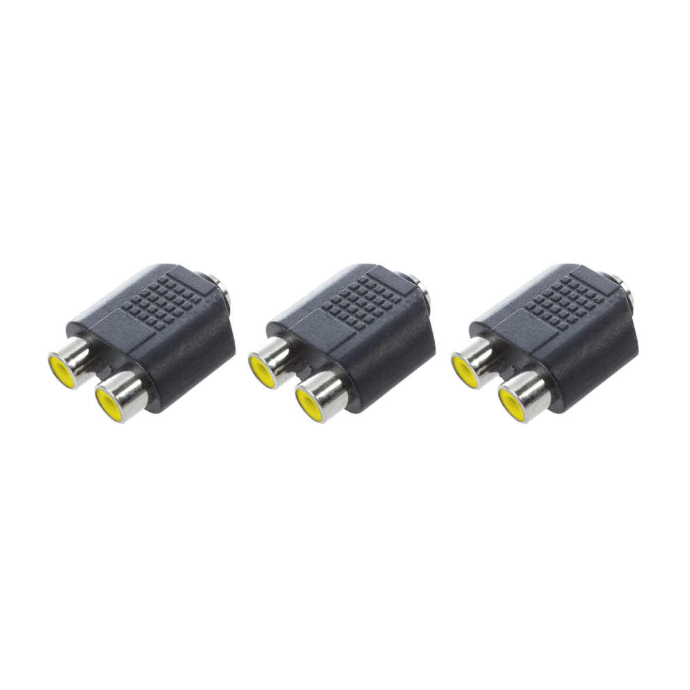 3.5Mm Female Jack To Dual Female Phono Adapter Connector 4713239212460