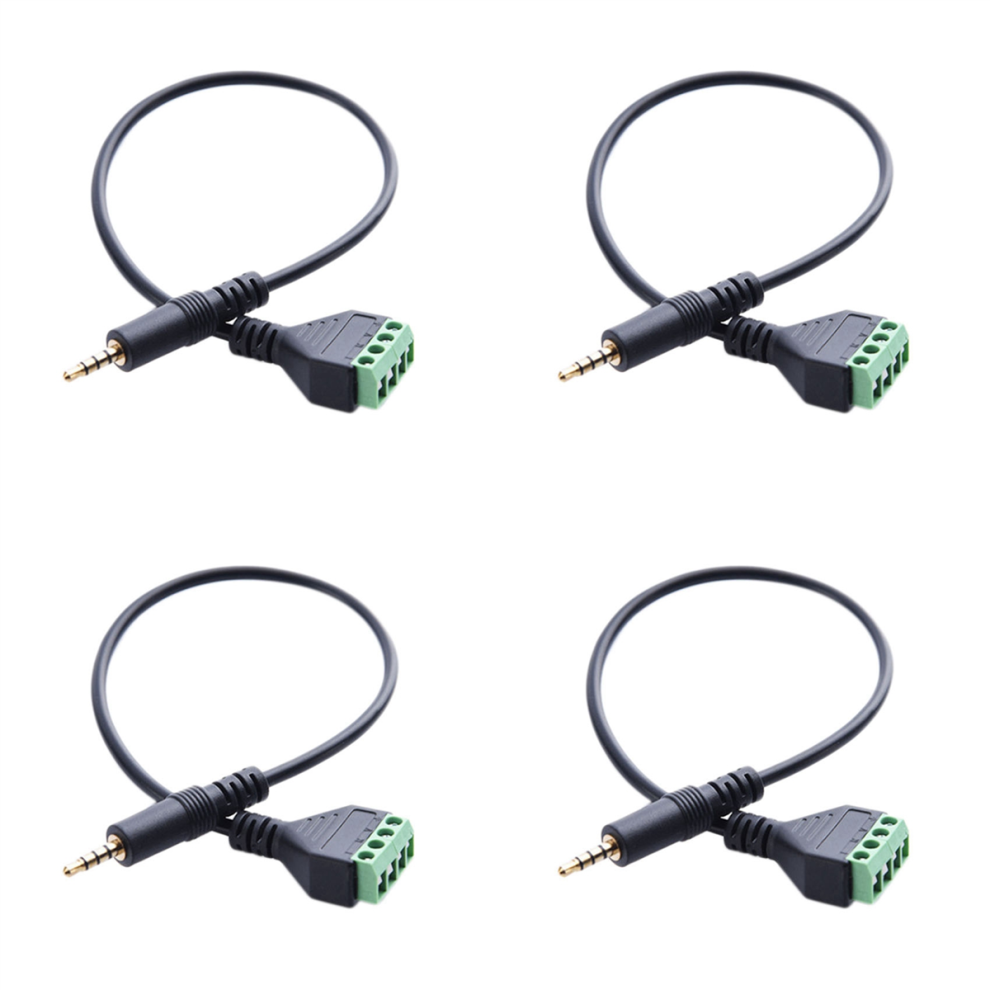 3.5Mm Screw Terminal Adapter Speaker Cable 4-Core Stereo Trrs 4713239213115
