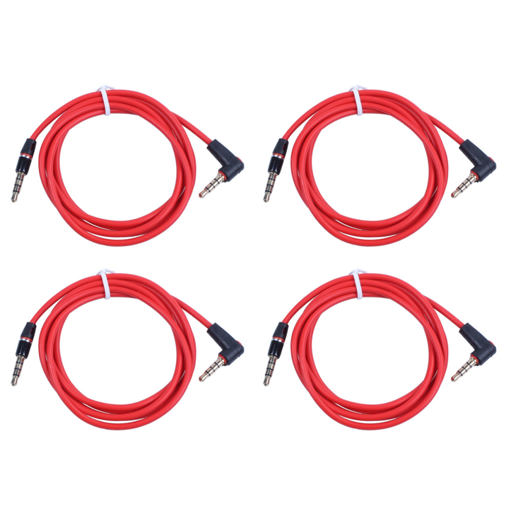 3.5Mm 1/8Â 4 Pole Car Aux Audio Cord Cable Record Headphone Red 4713239212033