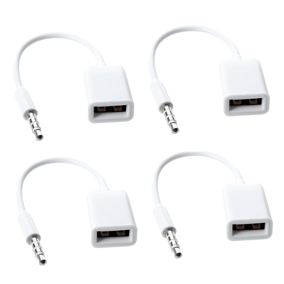 3.5Mm Male Aux Audio Plug Jack To Usb 2.0 Female Converter Cable Cord 4713239212736
