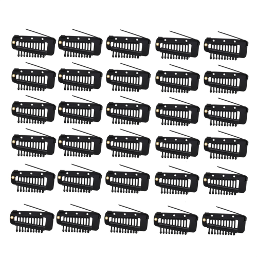 30 stycken Chunni Clips Hårförlängning Peruker Snap Clips Kam