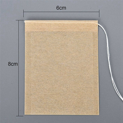 300 Pcs Tea Disposable Paper Tea Bag with Drawstring Unbleached Paper 2
