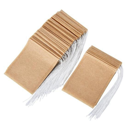 300 Pcs Tea Disposable Paper Tea Bag with Drawstring Unbleached Paper 1