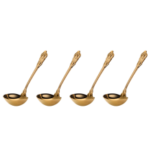 304 Stainless Steel Soup Ladle Cooking Tool Kitchen Gold Plated Spoon