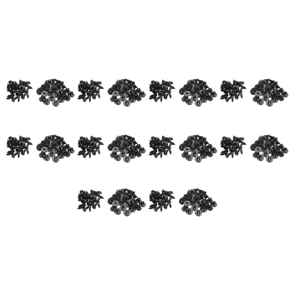 30 Piezas 8Mm Agujero Negro Plastico Remache Parachoques Clip 4713239217465